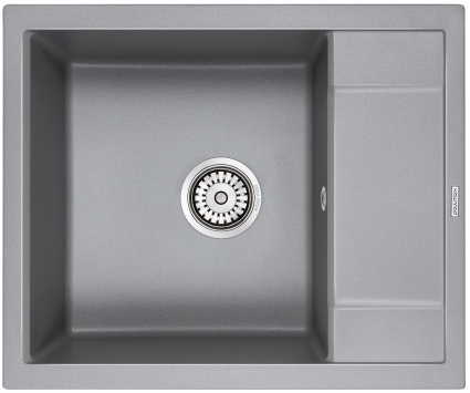 Мойка кухонная Paulmark Optimum PM216050-GRM серый металлик матовая, прямоугольная, 60x50 см