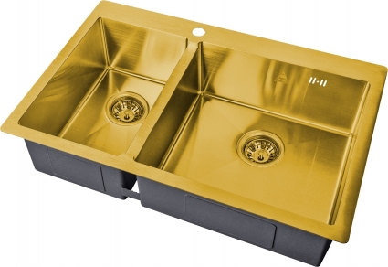 Мойка кухонная Steel Hammer SH 78-2-51-R BRONZE бронза брашированная, прямоугольная, 78x51 см