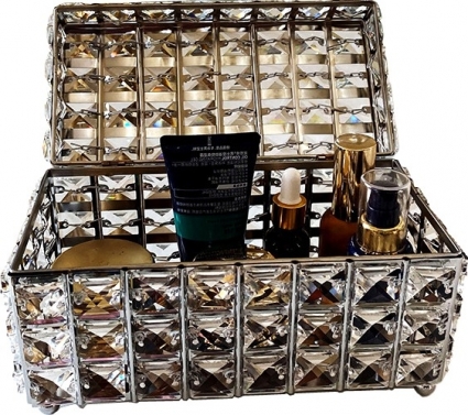 Контейнер Kassatex Crystal Silver CRY-LPB-SLV хром, настольный