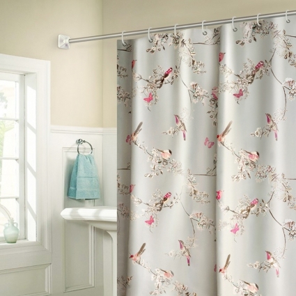 Штора для ванной Carnation Home Fashions Lovely Birds 180х200 см в современном стиле
