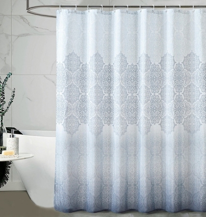 Штора для ванной Carnation Home Fashions Gradient Silver 180х200 см в современном стиле