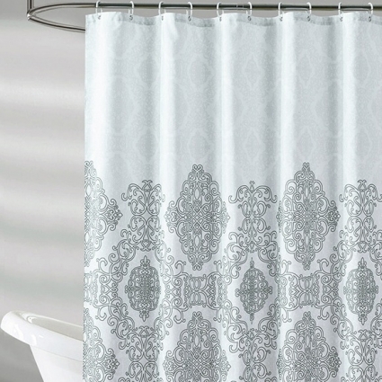 Штора для ванной Carnation Home Fashions Pattern Silver 180х200 см в современном стиле