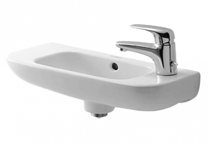 Раковина Duravit D-Code 07065000082 цвет белый, полукруглая, с переливом