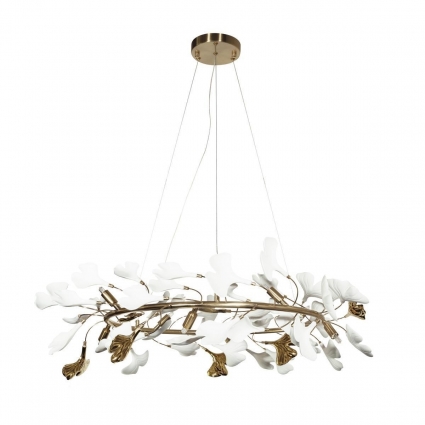 Подвесная люстра Loft IT Fleur 10124/8 в стиле арт-деко, цвет золотой, мощность 320 Вт