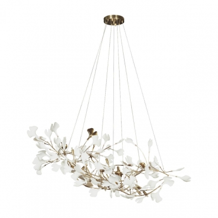 Подвесная люстра Loft IT Fleur 10125/12 в стиле арт-деко, цвет белый, мощность 480 Вт