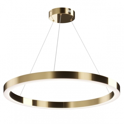 Подвесная светодиодная люстра Maytoni Saturno MOD415PL-L60BS4K в стиле Хай-тек, цвет латунь