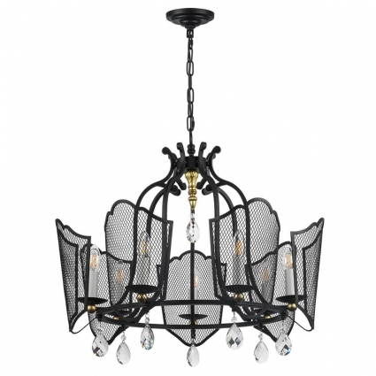 Подвесная люстра Lightstar Castello 744077 в классическом стиле, цвет черный