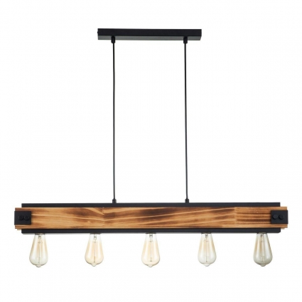 Подвесная люстра Indigo Albero 10018/5P Black V000214 в стиле кантри, цвет дерево