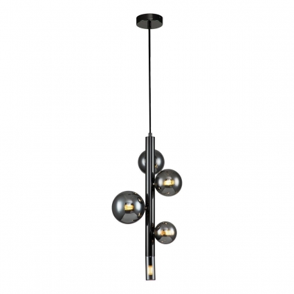 Подвесная люстра Indigo Canto 11026/5P Black V000238 в стиле Хай-тек, цвет черный