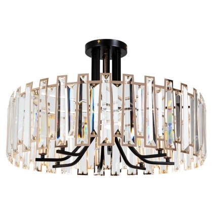 Потолочная люстра Arte Lamp Amber A1028PL-8BK в стиле модерн, цвет золотой