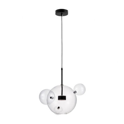 Подвесной светодиодный светильник Lumina Deco Neroni LDP 6016-3+1 BK в стиле Хай-тек, цвет черный