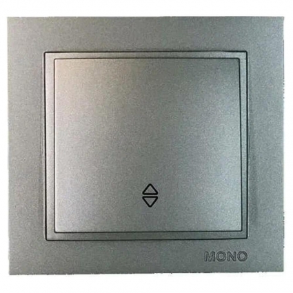 Выключатель одноклавишный Mono Electric Despina IP20 10A 250V антрацит 102-242425-109 в современном стиле