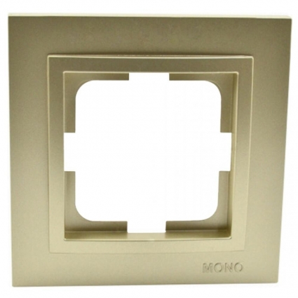 Рамка 1-постовая Mono Electric Despina титан 102-220000-160 в современном стиле, цвет титановый