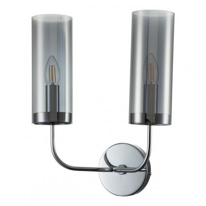 Бра Indigo Balletto 13014/2W Chrome V000261 цвет дымчатый, мощность 80 Вт
