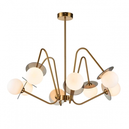 Подвесная люстра Indigo Jazz 11020/8R Brass V000166 в стиле модерн, цвет латунь