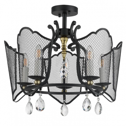 Подвесная люстра Lightstar Castello 744057 в классическом стиле, цвет черный