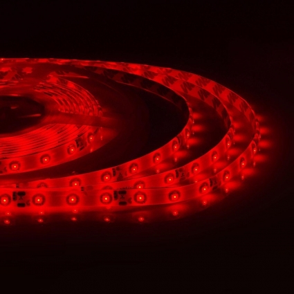 Светодиодная влагозащищенная лента Apeyron 4,8W/m 60LED/m 3528SMD красный 5M 00-04, цвет белый, мощность 24 Вт