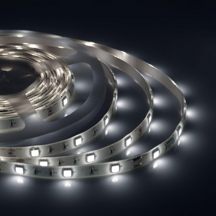 Светодиодная влагозащищенная лента Apeyron 7,2W/m 30LED/m 5050SMD холодный белый 5M 00-39, цвет белый, мощность 36 Вт