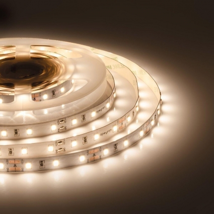 Светодиодная лента Apeyron 12W/m 60LED/m 2835SMD теплый белый 5M 00-454 цвет белый