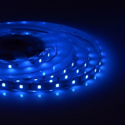 Светодиодная лента Apeyron 4,8W/m 60LED/m 3528SMD синий 5M 00-01, цвет белый, мощность 24 Вт