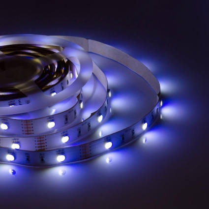 Светодиодная лента Apeyron 7,2W/m 30LED/m 5050SMD разноцветная/холодный белый 5M 00-100, цвет белый, мощность 36 Вт