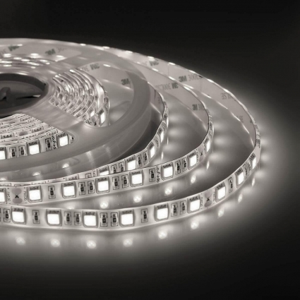 Светодиодная влагозащищенная лента Apeyron 14,4W/m 60Led/m 5050SMD дневной белый 5M 00-319, цвет белый, мощность 72 Вт