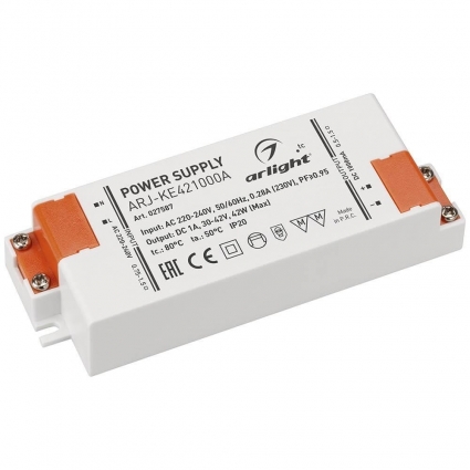 Драйвер Arlight ARJ-KE421000A 30-42V 42W IP20 1A 027587 цвет белый