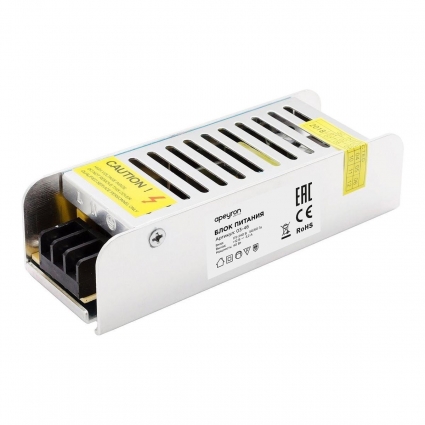 Блок питания Apeyron 12V 40W IP20 3A 03-46 цвет серебро
