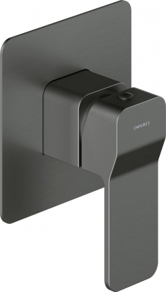 Смеситель Omnires Slide SL7745GR C ВНУТРЕННЕЙ ЧАСТЬЮ, для душа, графит, однорычажный, черный