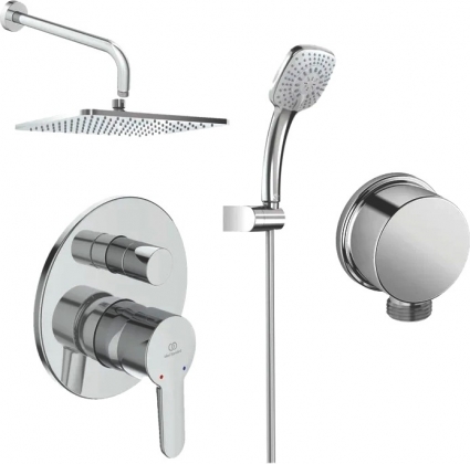 Душевой комплект Ideal Standard Ceraplan C1001AA С ВНУТРЕННЕЙ ЧАСТЬЮ хром, шланг пластиковый 175 см