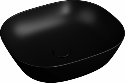 Раковина VitrA Plural 7810B483-0016 матовая чёрная квадратная, цвет черный