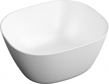 Раковина VitrA Plural 7811B401-0016 высокая, матовая белая, квадратная, цвет белый