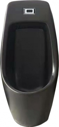 Писсуар SantiLine SL-6002MB черный матовый внутренний подвод воды, 35x40x80 см