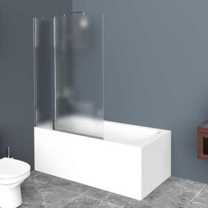 Шторка на ванну BelBagno Uno V-11-80/150-P-Cr стекло punto распашная, профиль хром