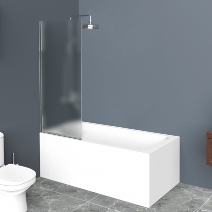 Шторка на ванну BelBagno Uno V-1-70/150-P-Cr стекло punto распашная, профиль хром