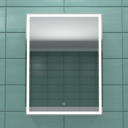 Зеркало-шкаф Art&Max Techno 55 R с подсветкой, белое, с доводчиками