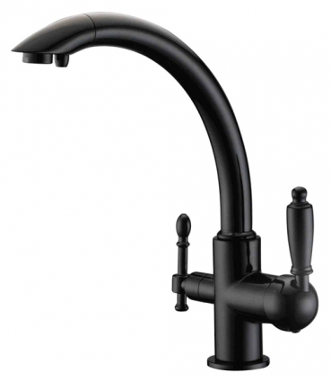 Смеситель Zorg Clean Water ZR 314 YF-33 black для кухонной мойки однорычажный, черный