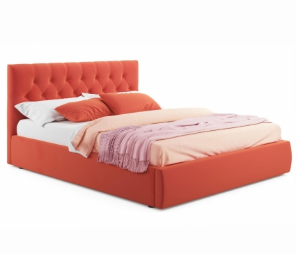 Кровать MYROOM Family Verona 140х200 с подъемным механизмом оранжевого цвета, с изголовьем, с ящиком для хранения