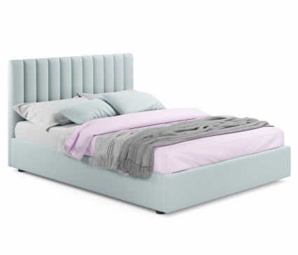 Кровать MYROOM Family Olivia 160х200 с ортопедическим основанием мятного цвета, с изголовьем, без ящиков
