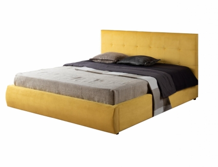 Кровать LASKA Family Selesta 140х200 с подъемным механизмом и матрасом желтого цвета, с изголовьем, с ящиком для хранения