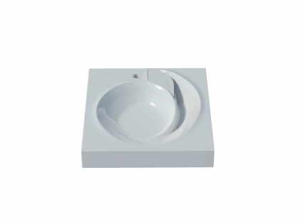 Раковина над стиральной машиной Stella Polar Киото 60x60 с кронштейнами, квадратная, цвет белый
