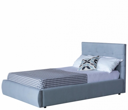 Кровать LASKA Family Selesta 120х200 с подъемным механизмом и матрасом серого цвета, с изголовьем, с ящиком для хранения