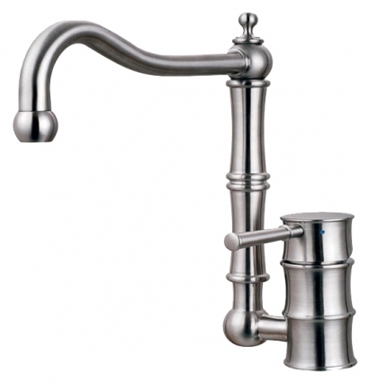 Смеситель Zorg Inox Old для кухонной мойки однорычажный, хром