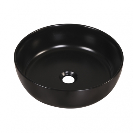 Накладная раковина ультратонкая Azario XML4003 38.5х38.5 черная, матовая, квадратная, цвет черный