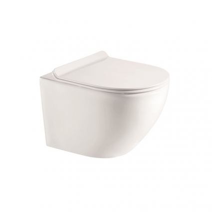 Унитаз Azario Grado AZ-0046 микролифт белый, овальный, 37x49 см