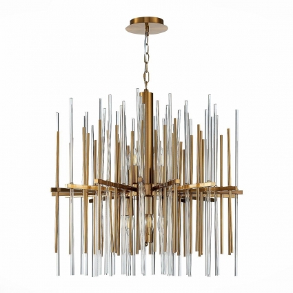 Подвесная люстра ST Luce Teramo SL1628.303.08 в стиле арт-деко, цвет латунь