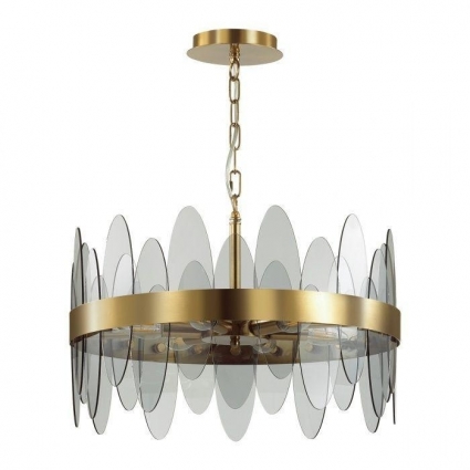 Подвесная люстра Lumion Meredith 5268/6 в стиле модерн, цвет латунь, мощность 240 Вт