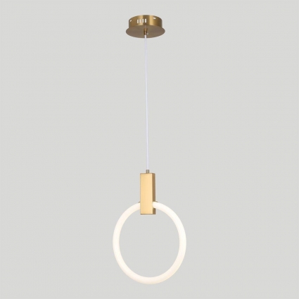 Подвесной светодиодный светильник Lussole Loft LSP-8694 в современном стиле, цвет золотой