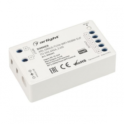 Диммер Arlight ARL-Sirius-Tuya-WiFi-RGB-Suf 036361 цвет белый, мощность 384 Вт