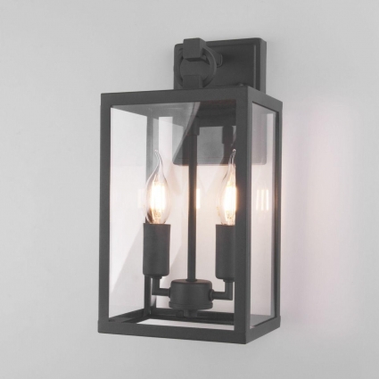 Уличный настенный светильник Elektrostandard Candle 35150/D темно-серый 4690389182457 в современном стиле, мощность 120 Вт